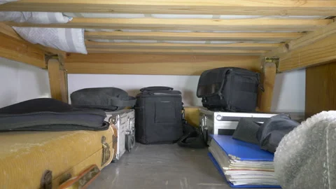 Belongings under a bed. Stock-Footage 140981980