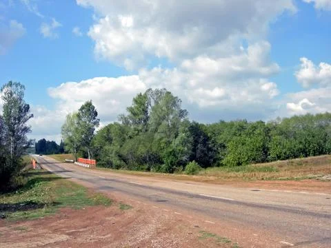 Beloretsky tract. Nature is in the way of the Beloretsky tract. Roads and lan Stock Photos