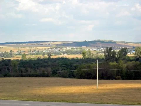 Beloretsky tract. Nature is in the way of the Beloretsky tract. Roads and lan Stock Photos