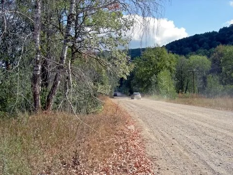 Beloretsky tract. Nature is in the way of the Beloretsky tract. Roads and lan Stock Photos