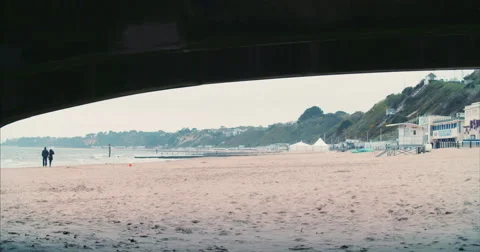 Below Bournemouth Pier 02 스톡 동영상 68351786