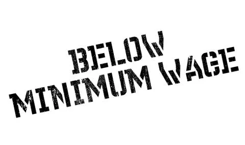 Below Minimum Wage rubber stamp Stock-Illustration