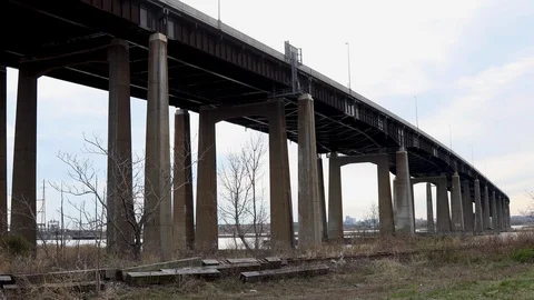 Below The New Jersey Turnpike Stock Footage 106356322