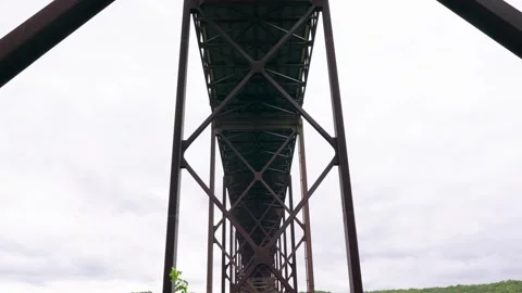 Below New River Gorge Bridge Stock Footage 305124834