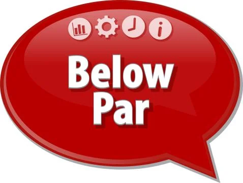 Below Par  Business term speech bubble illustration Stock Illustration