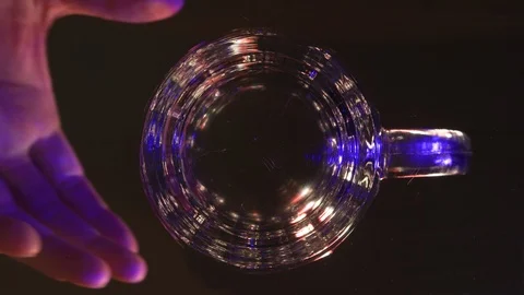 From below shot of beer or cider being poured into a large Stein or Mug in a Clu Stock Footage 120545971