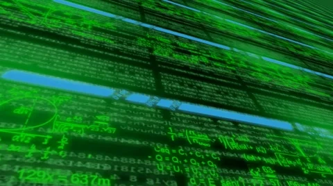 Below view - ulta dimension -  coding message - lines of data - information - Stock Footage 64870529