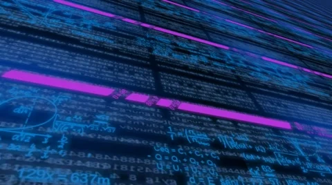 Below view - ulta dimension -  coding message - lines of data - information - Stock Footage 64870544