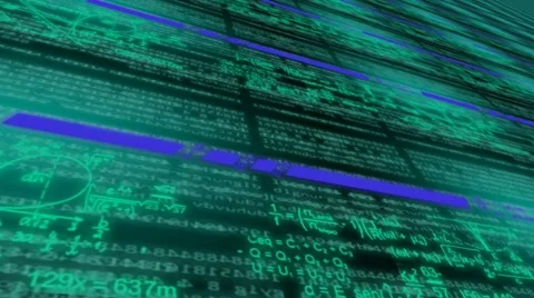 Below view - ulta dimension -  coding message - lines of data - information - Stock Footage 64870587