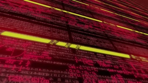 Below view - ulta dimension -  coding message - lines of data - information - Stock Footage 64870613