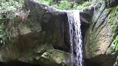 Below waterfall Video stock 76469003