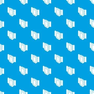 Belt buckle pattern seamless blue Ilustração Stock