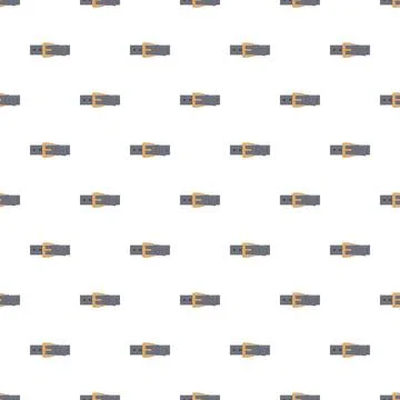 Belt buckle seamless pattern on white background Ilustração Stock