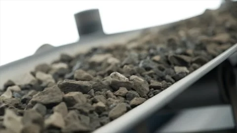 Belt Conveyor, Cold Elevator and hopper to supply cold aggregate from cold Stock Footage 255334262