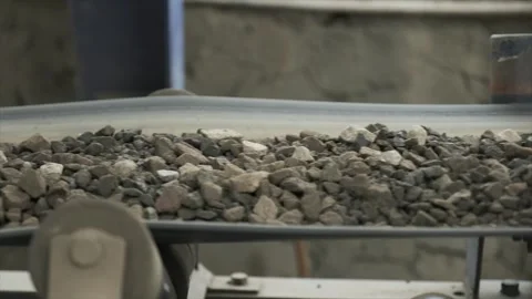 Belt Conveyor, Cold Elevator and hopper to supply cold aggregate from cold Stock Footage 255334361