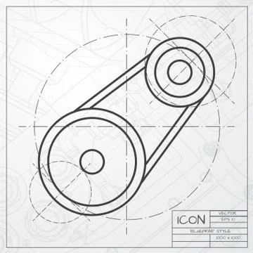Belt drive Stock Illustration