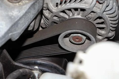 Belt on the engine Stockfoto's