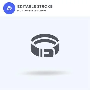 Belt icon vector, filled flat sign, solid pictogram isolated on white, logo i Stock Illustration