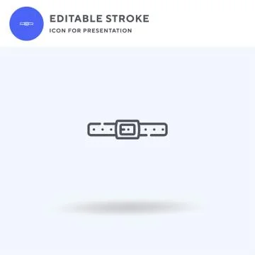Belt icon vector, filled flat sign, solid pictogram isolated on white, logo Stock Illustration