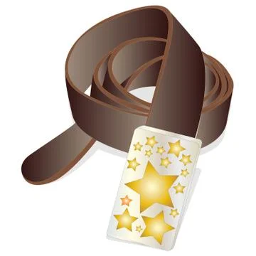 Belt illustration on white Stock Illustration