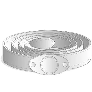 Belt illustration on white Stock Illustration
