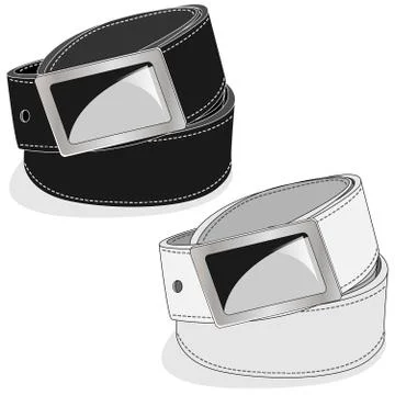 Belt illustration on white Stock Illustration