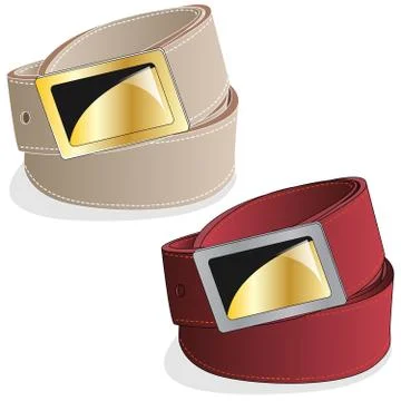 Belt illustration on white Stock Illustration