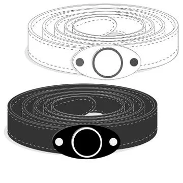 Belt illustration on white Stock Illustration