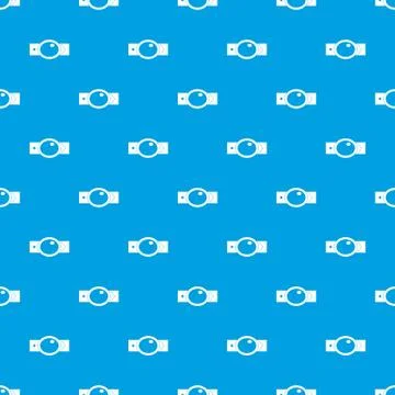 Belt with oval shaped buckle pattern seamless blue Illustrazione stock