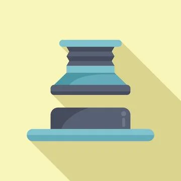 Belt process icon flat vector. Automatic equipment Stock Illustration
