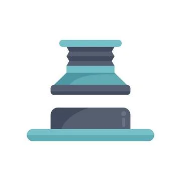 Belt process icon flat vector. Automatic equipment Stock Illustration