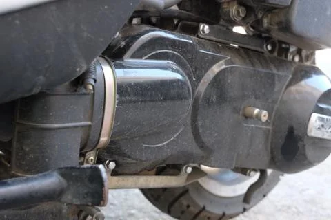 Belt replacement scooter. continuously variable transmission (CVT) Stock Photos