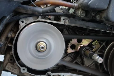 Belt replacement scooter. continuously variable transmission (CVT) Stock Photos