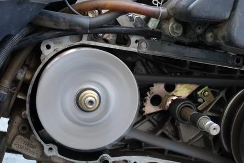 Belt replacement scooter. continuously variable transmission (CVT) Stock Photos