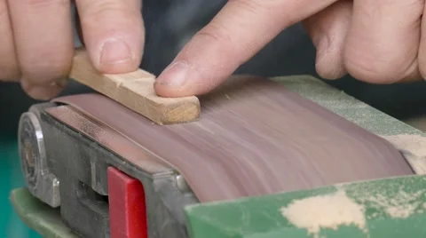 Belt sander, close-up Stock Footage 68808288
