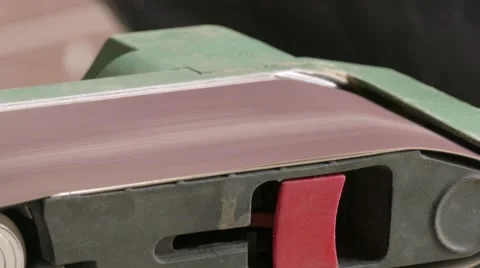 Belt sander, close-up Stock Footage 68808289