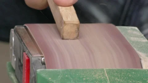 Belt sander, close-up Stock Footage 68809284