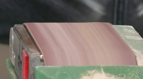 Belt sander, close-up Stock Footage 68809471