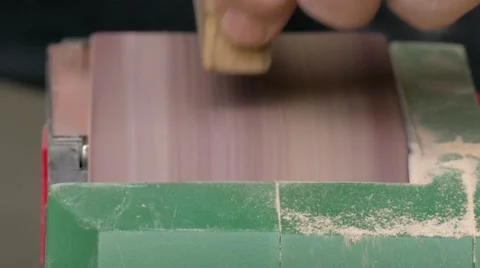 Belt sander, close-up Stock Footage 68810283