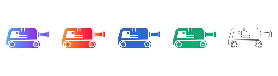 Belt Sander Machine Vector Icon Collection Stock Illustration