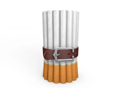 Belted stack of cigarettes Stock Illustration