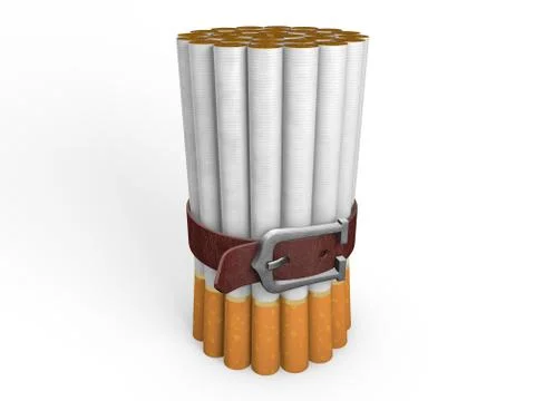 Belted stack of cigarettes Stock Illustration