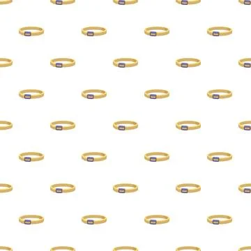 Belts with buckle repeating pattern on white background Ilustração Stock