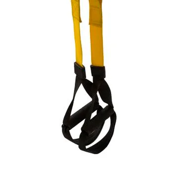 Belts of training equipment, Black loop of functional training equipment on a Stock Photos