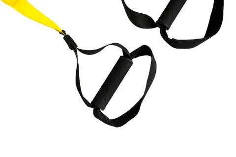 Belts of training equipment, Black loop of functional training equipment on a Stock Photos