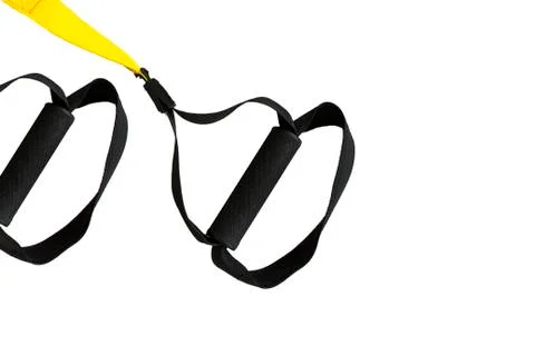 Belts of training equipment, Black loop of functional training equipment on a Stock Photos