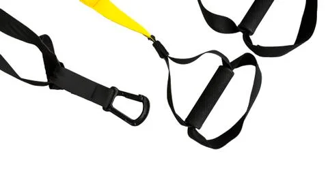 Belts of training equipment, Black loop of functional training equipment on a Stock Photos
