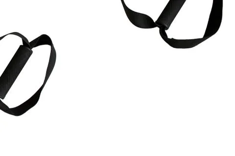 Belts of training equipment, Black loop of functional training equipment on a Stock Photos