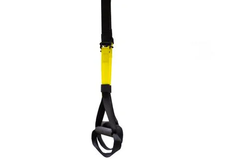 Belts of training equipment, Black loop of functional training equipment on a Stock Photos