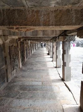 Belur Temple Corridor Stock Photos